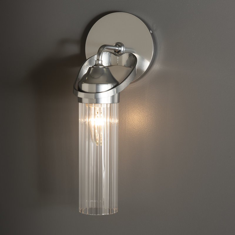 Bow 1 - Light Dimmable Bath Sconce, Sterling