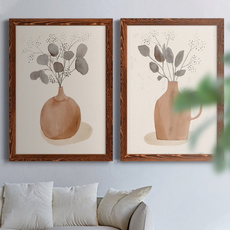 La Planta I - ensemble de 2 reproductions d'art sur toiles, H 31,5 po x l 47 po x P 1,5 po, Toile avec cadre érable