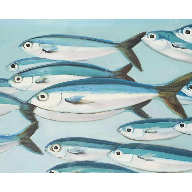 Petits poissons de Caesio Caerulaurea - Toile aquatique pour salle de bain
