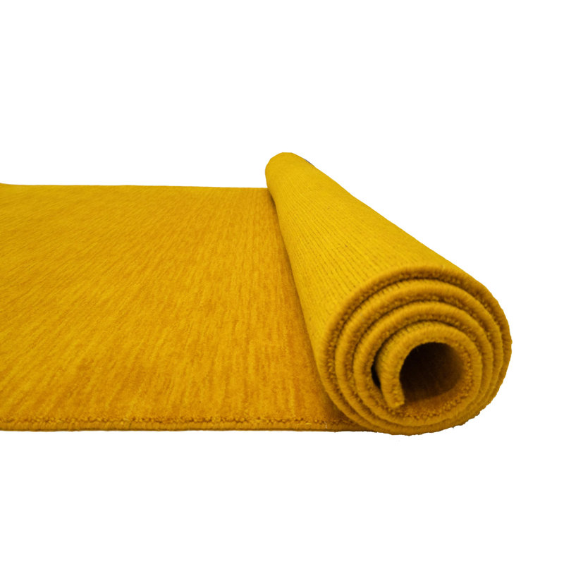 Vizzapu Hand Loomed Gabbeh Rug, 100% Wool, Solid Color, Fade & Stain Resistant, Durable, All Sizes, India-Made.