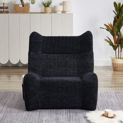 Bean Bag Chair For Adults With Armrests - Oversized Comfy Beanbag Lounge Lazy Floor Sofa Accent Chair For Living Room, Bedroom