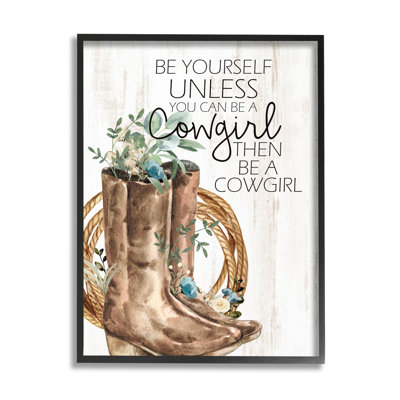 «Be Yourself or a Cowgirl Floral», estampe numérique par Kim Allen