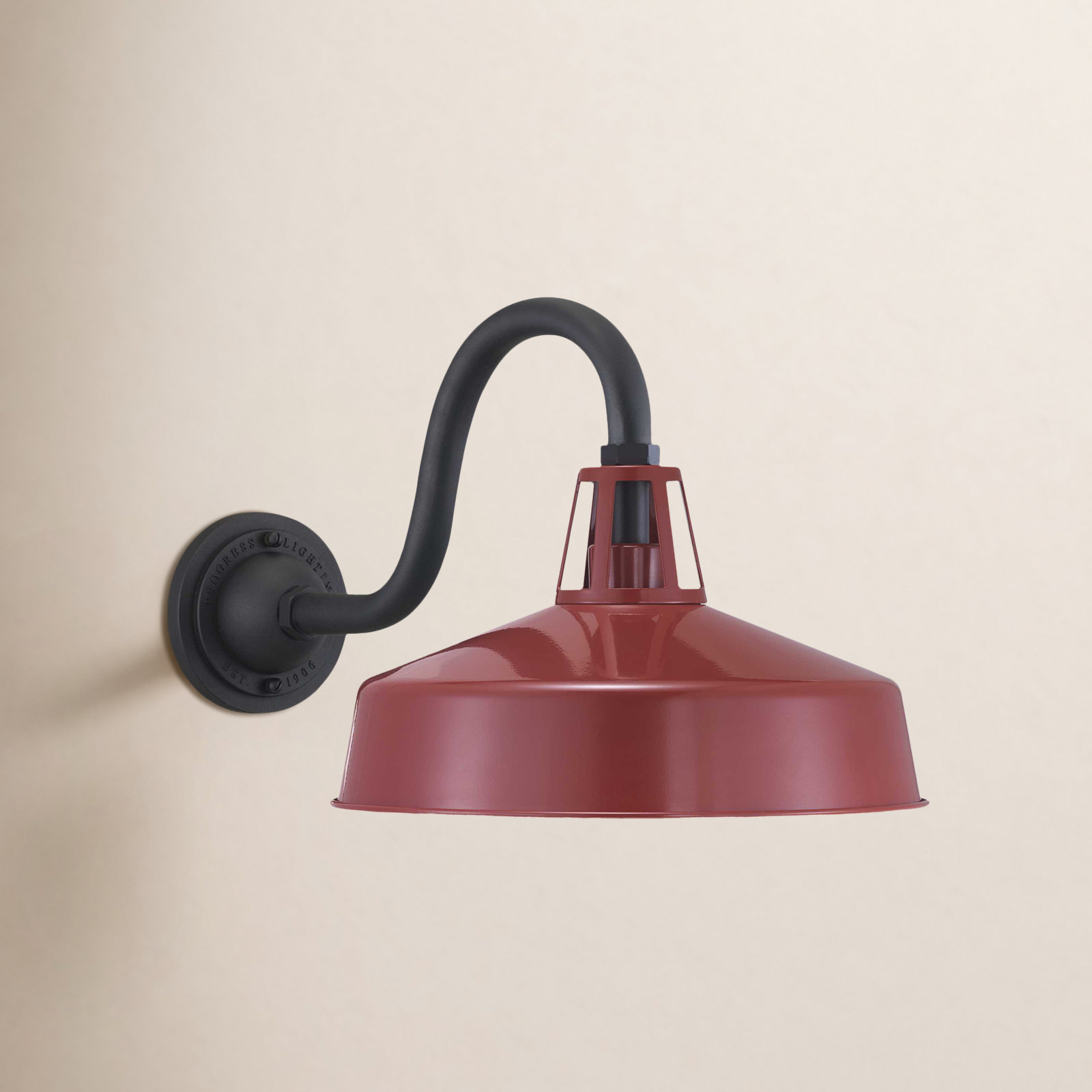 Ciana Outdoor Barn Light, Red