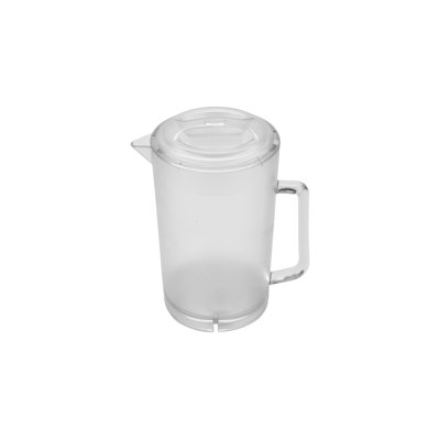 G.E.T. P-3064-1-A-EC BPA-Free Textured Scratch-Resistant Plastic Pitcher with Lid, 2 Quart, Clear