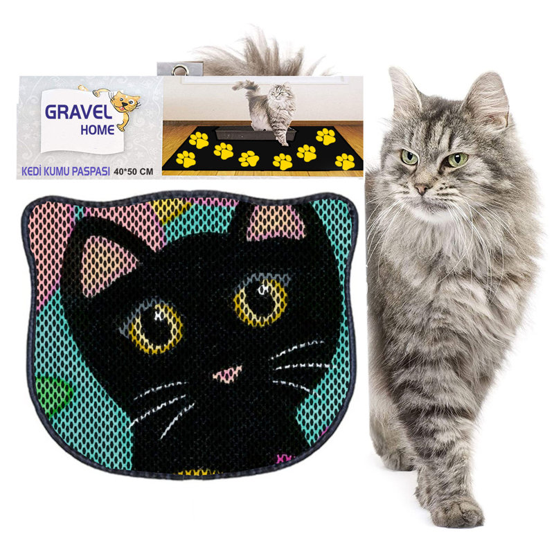 Durable Cat Litter Mat, 15.7 x 19.7 inches | 50% PVC / 50% Polyester, Machine Washable & Vacuum Friendly | Perfect for Easy Cleanup, Non-Slip Design to Keep Your Home Clean & Fresh, Ideal for Pet Owners