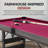 Hathaway 6 Ft Portable Pool Table, Adult Folding Billiard Tables for Game Room with Easy Foldable Storage, Includes Billiard Balls, Cues, Chalk & Brush