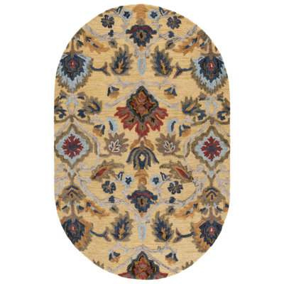Haimes Hand Tufted Wool Floral Rug