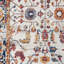 Tapis floral orange 4 pi x 6 pi tissé à la machine