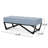 Elegant Bench In Blue With Button- Look, 16.5" H X 46.27" W 17.5" D Chic Upholstery And Design, High Wide Deep