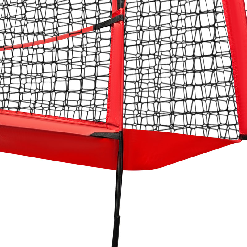 Filet d'entraînement de volleyball autoportant avec sac de transport, Rouge