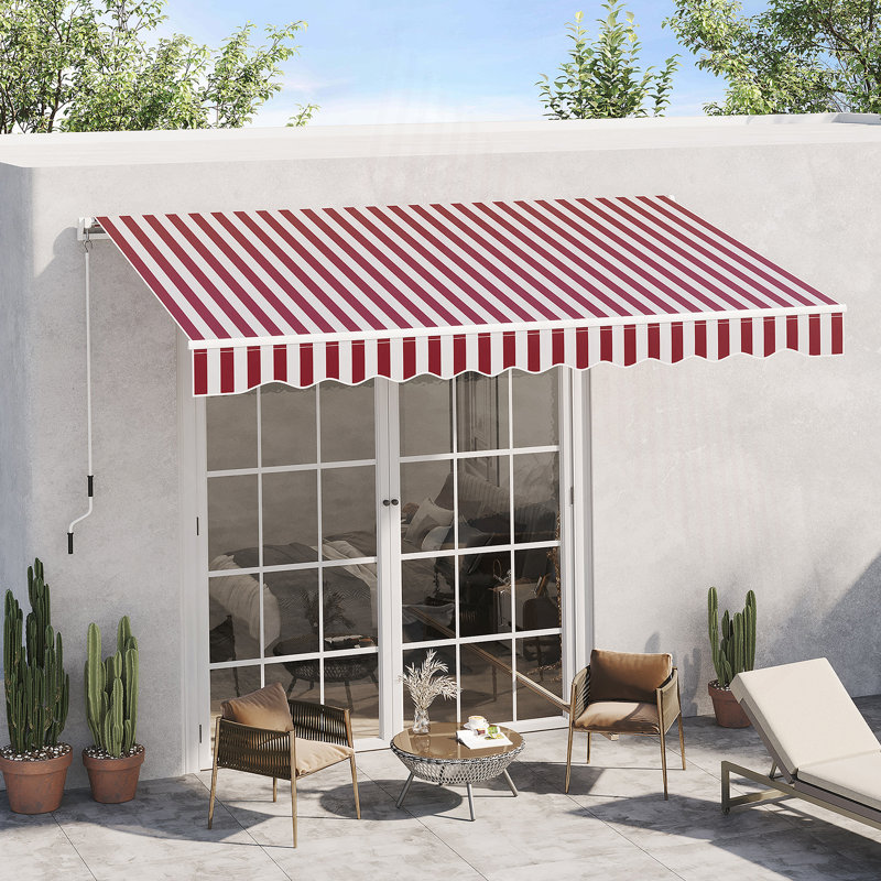 Auvent de patio rétractable polyvalent pour une protection et un style extérieurs, Beige, H 0,2 po x l 10 po x P 8 po