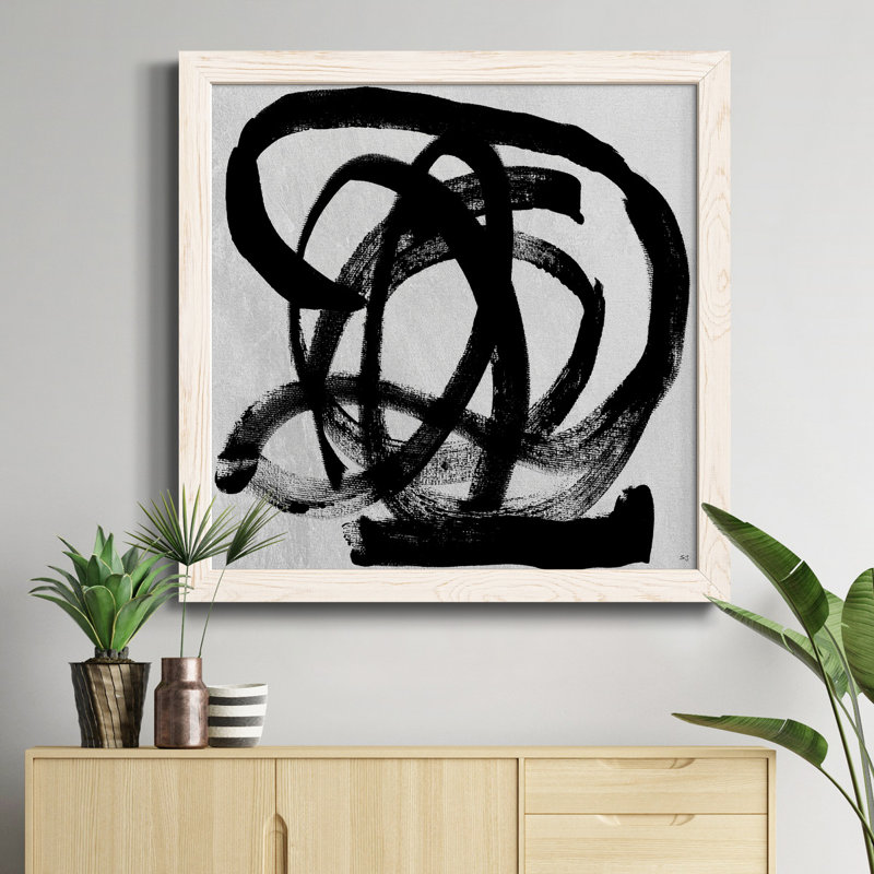 Paris minuit - Peinture sur toile encadrée, Toile avec cadre blanc patiné, H 17 po x l 17 po x P 1,5 po