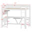 Lit mezzanine peu encombrant avec bureau, tablettes, lumières DEL et station de charge-129169058