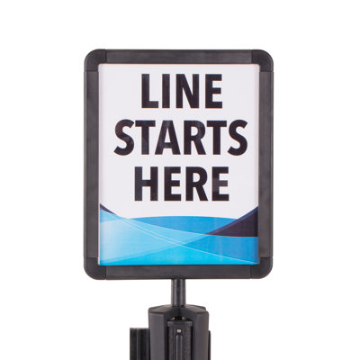 Plastic Stanchion Horizontal/Vertical Sign Holder with Plexiglass Covers