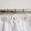 Ensemble de 12 crochets de rideau de douche White Flower