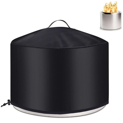 22 Inch Round Fire Pit Cover for Solo Stove Bonfire 2.0, 600D Heavy Duty Waterproof Firepit Accessories for Outdoor Camping, All-Weather Resistant by Rebrilliant