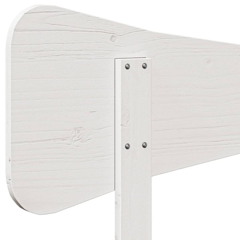 Meleka Solid Wood Headboard, White, Kingsize - 160 x 200 cm
