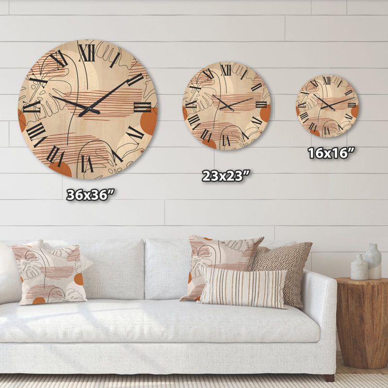 Horloge murale Monstera, Très grand