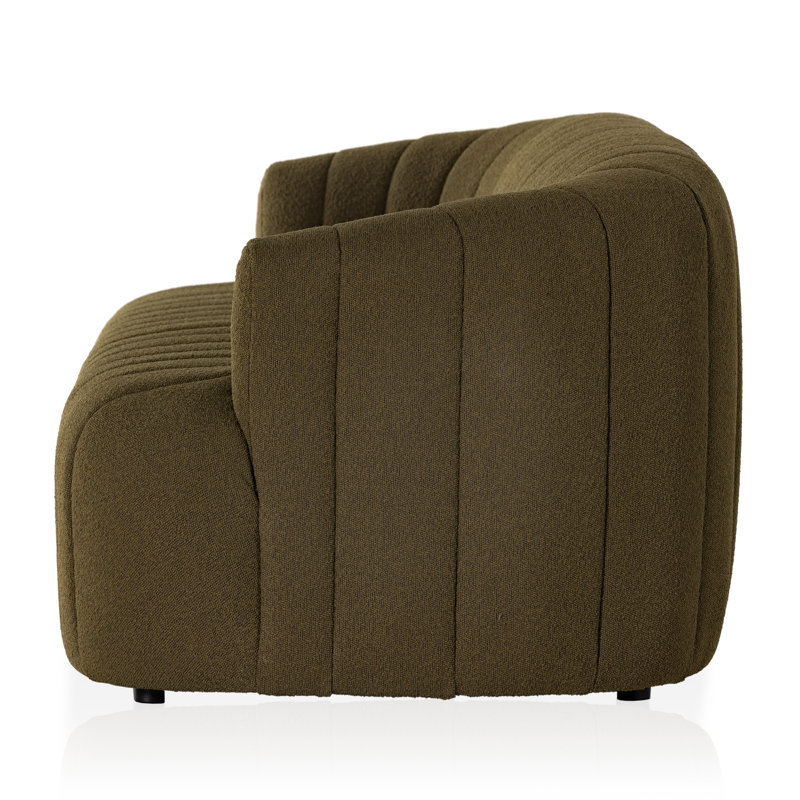 Elliana Sofa, Fiqa Boucle Olive 100% Polyester