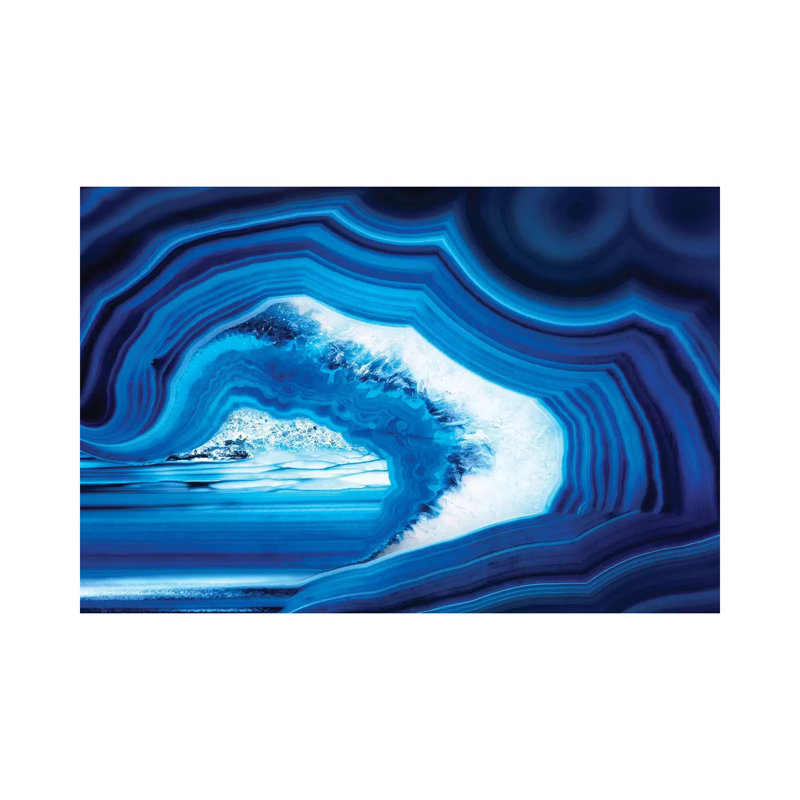 Slice Of Blue Agate by Philippe Hugonnard - Wrapped Canvas Gallery-Wrapped Canvas Giclée