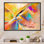 «Paintbursh Sunset Waves Impression», reproduction sur toile flottante