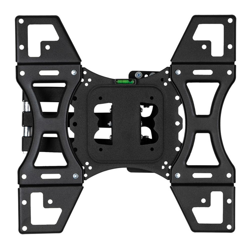 Support mural réglable pour téléviseur inclinable noir pouvant supporter jusqu'à 66 lb