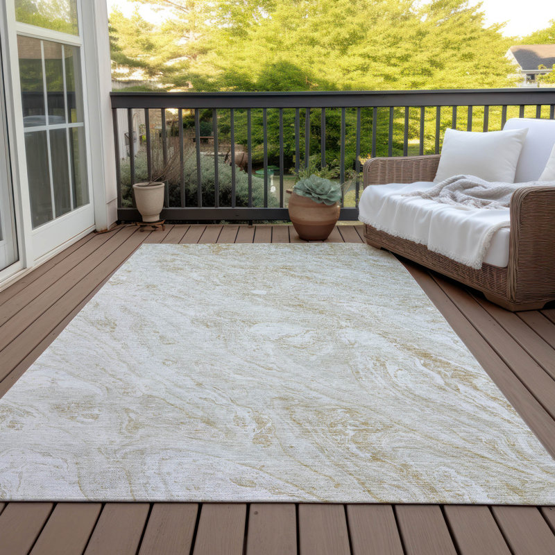 Candece Abstract Indoor / Outdoor Rug, Rectangle 3' x 5'