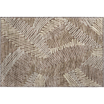 Premium Machine Washable Prisco Chocolate Rug