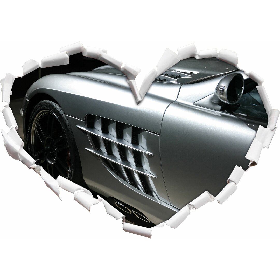 Wandtattoo Porsche silber