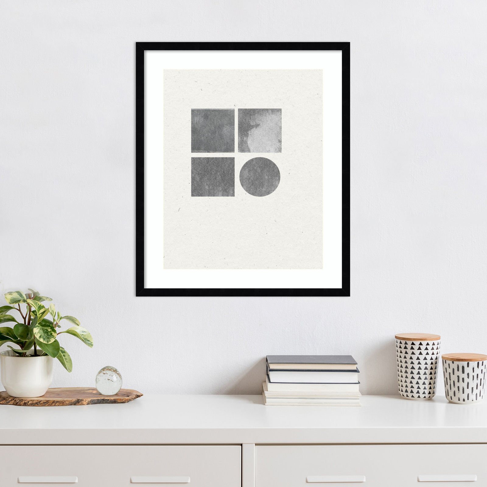 Giese "Paper Collage No. 2" Print, 25" H x 21" W, Black