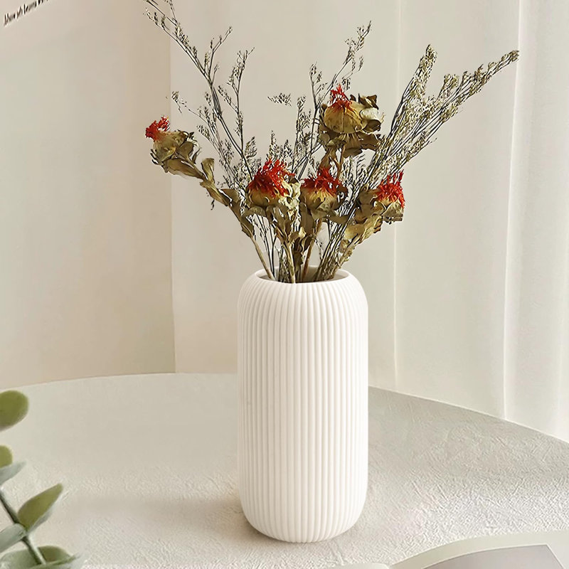 Vase en céramique 8 po, Blanc