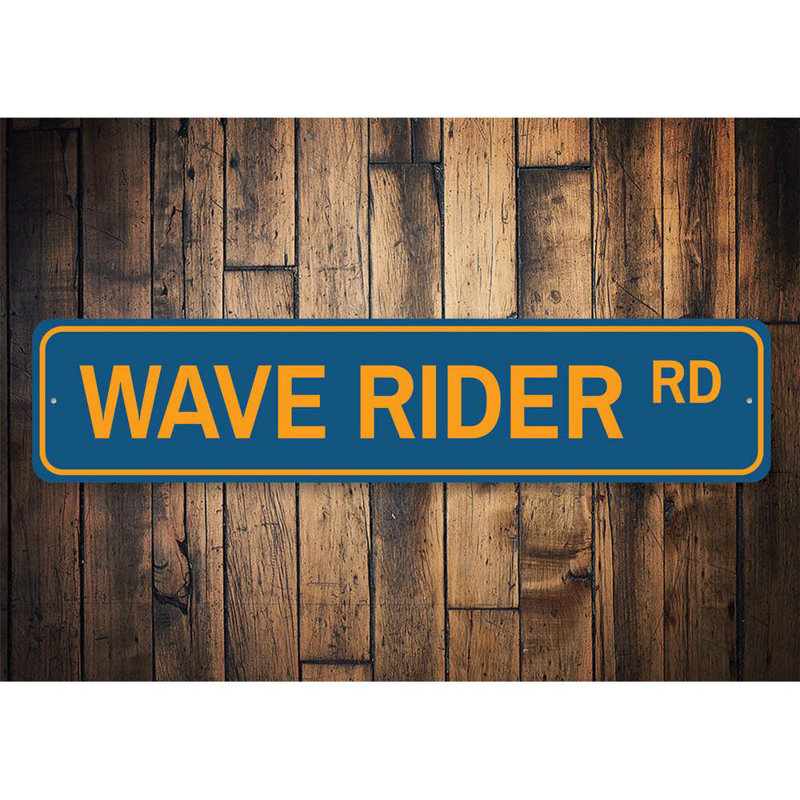 Panneau en aluminium Wave Rider Road, H 4 po x l 18 po x P 0,04 po