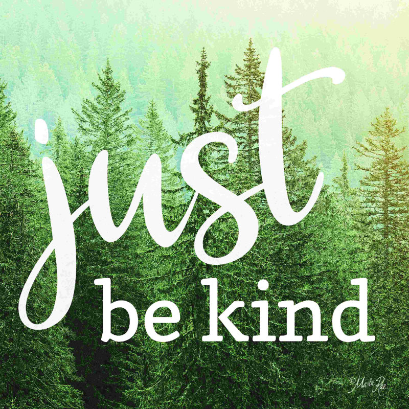 Just Be Kind, H 30 po x l 30 po