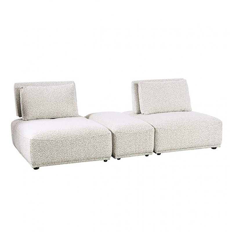 Causeuse 2 places avec repose-pieds Wayzata, Rose