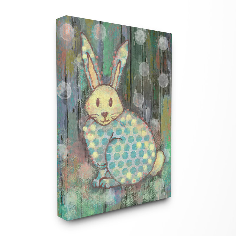 Dingler «Distress Woodland Rabbit», art, H 19 po x l 13 po, Plaque en bois
