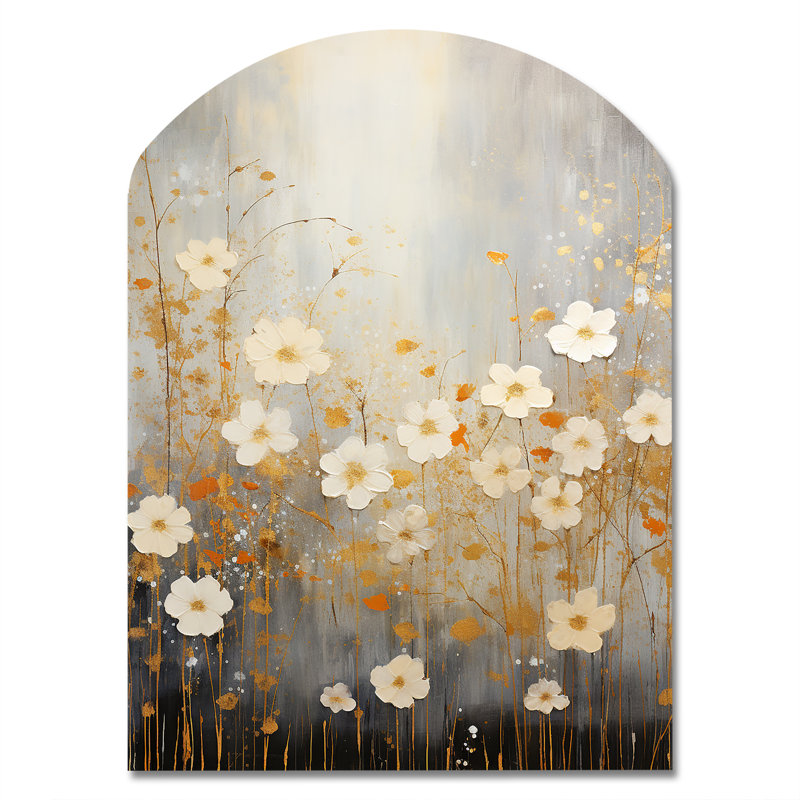 Myrtille - art mural cerisier en fleurs, sculpture murale asymétrique en métal, H 34 po x l 25 po