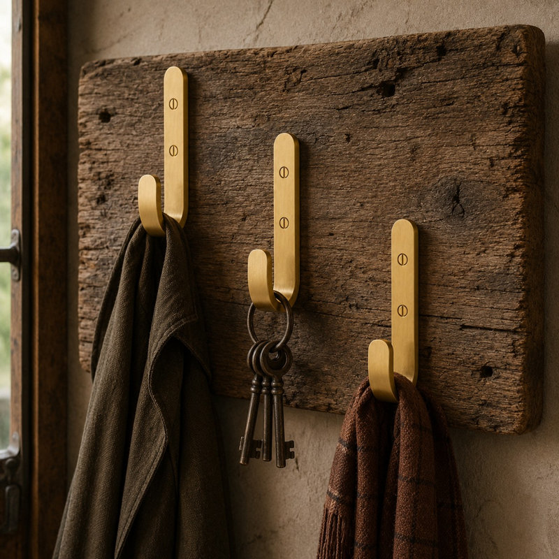 Porto - Large Solid Brass Wall Hook
