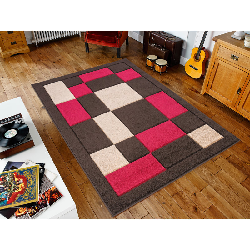 Arali Chequered Area Rug, Rectangle 60 x 110cm