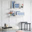Ensemble de 2 sculptures suspendues bleues et blanches
