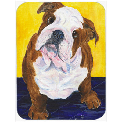 English Bulldog Glass Cutting Board