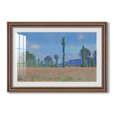 Poppy Field (Giverny), 1890-1891-Claude Monet-Custom Framed Canvas