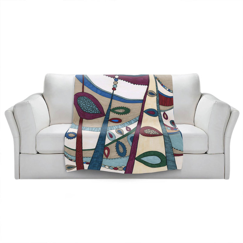 Hand Woven Throw Blanket, 51" W x 60" L
