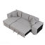Canapé-lit, canapé-lit modulaire réversible de base en L à 3 places de 104,5 po avec méridienne de rangement et 2 tabourets-1704614904