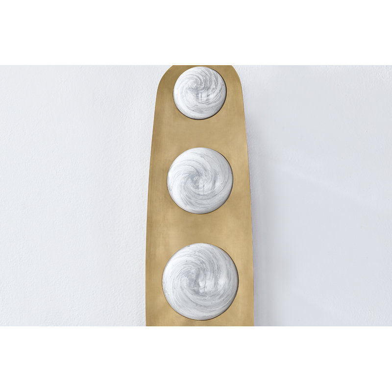 Bezel 7" Etched Glass Wall Sconce by Noz Nozawa for Corbett Lighting, 30.5" H x 7" W x 2.5" D