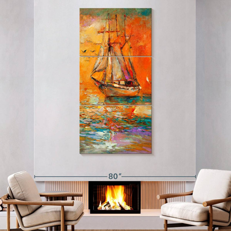 Atlantic Sailboat, 80" H x 39" W
