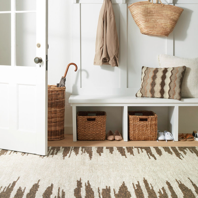Moss Russet Machine Washable Rug, Rectangle 3' x 5'