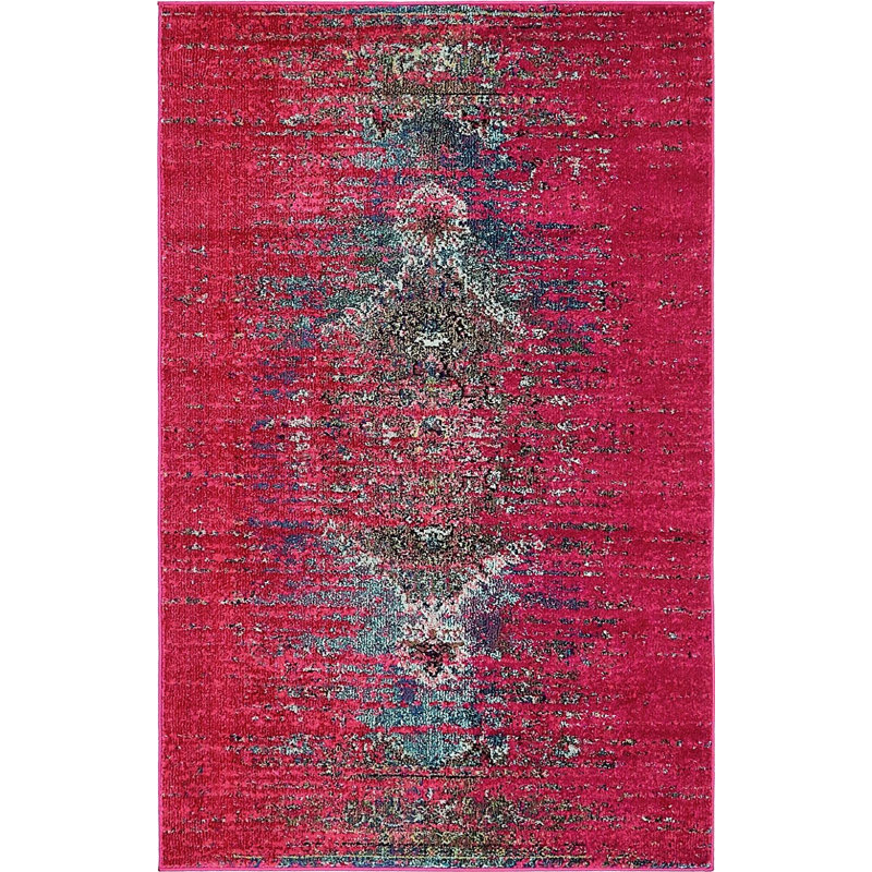 Tapis rouge à motif géométrique Mulloy, Rectangle 4 pi x 6 pi
