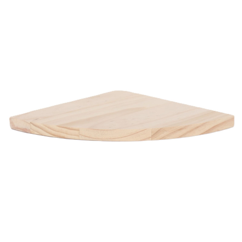 Corner Wall Shelf, Natural Wood Finish, Small