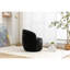 Fauteuil pivotant 360 ° en chenille avec revêtement en tissu doux et ergonomique pour la maison