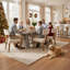 Table de salle à manger rectangulaire 71 "pour 6 à 8 personnes - table de cuisine moderne en bois avec pieds robustes et robustes, mobilier de salle à manger résistant aux égratignures, table grise Only)-2039059892